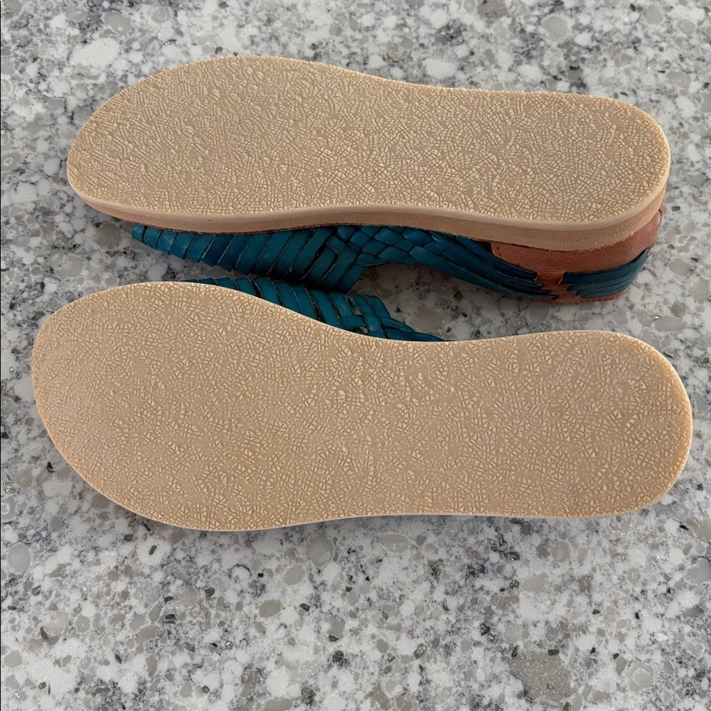 Blue Burrow Imports Mexican Shoes, Sz 9 - Picture 4 of 4